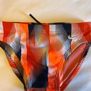Nike Vibrant Orange and Black White Swimwear